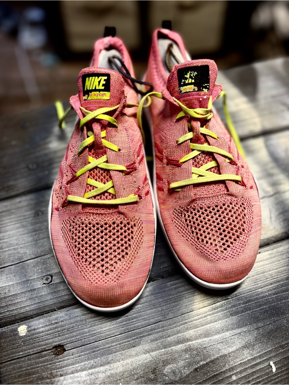 Nike Women’s Coral Knit Sneakers with Lime Accents